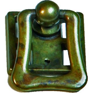 TIRADOR ANILLA C/ PLACA CUADRADA ORO VIEJO 29X39